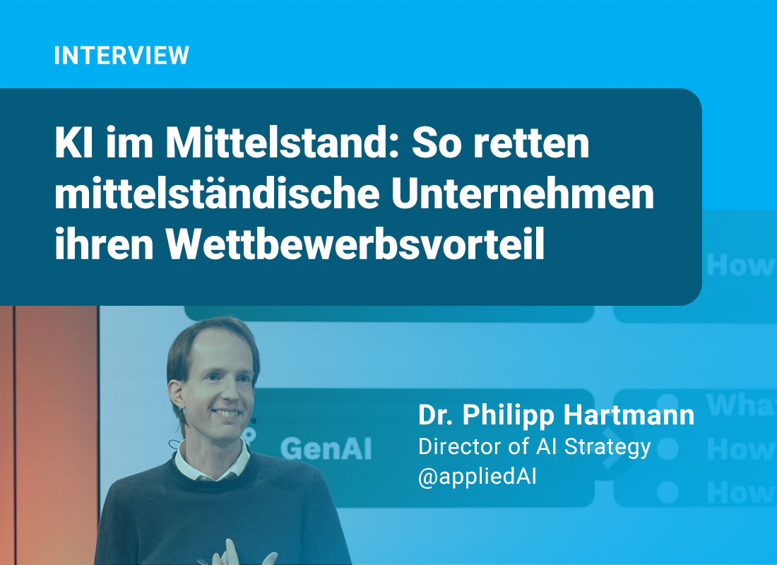 Künstliche Intelligenz Mittelstand Vortragsbild Dr. Philipp Hartmann