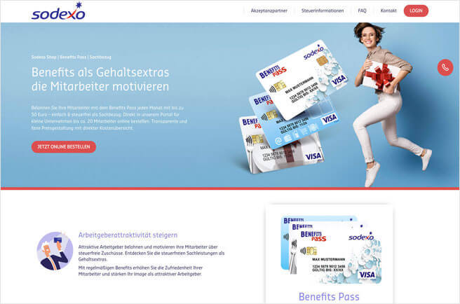 Sodexo als Referenz für Individuelle Webentwicklung