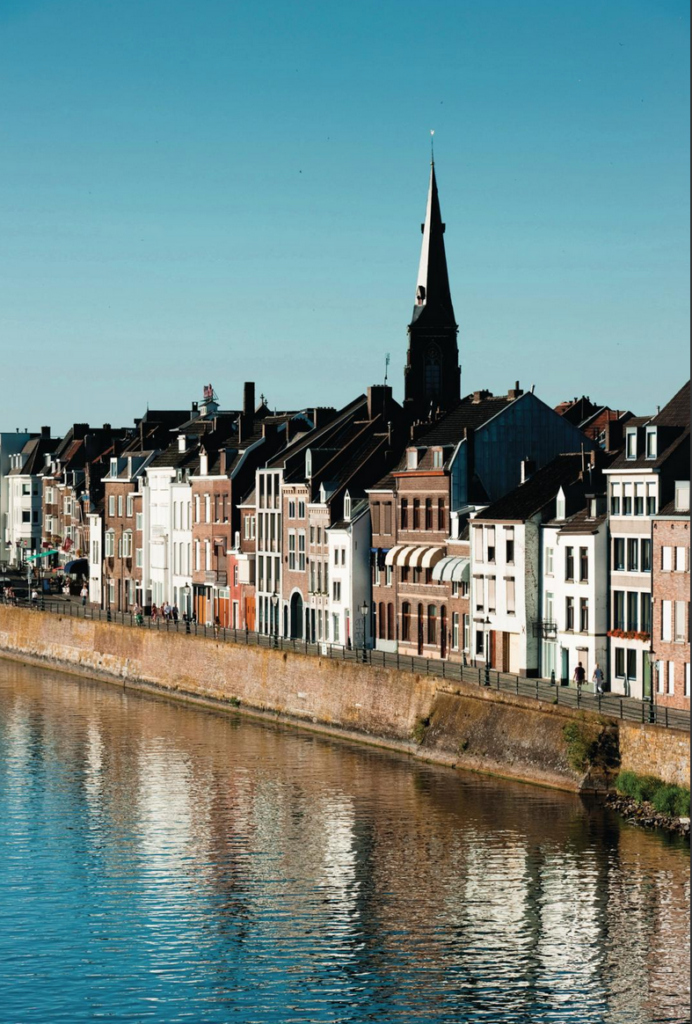 Buildings along the river