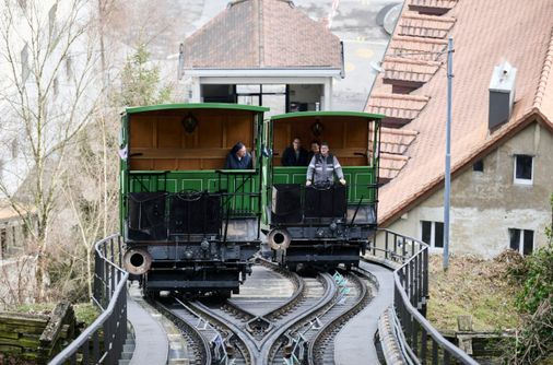 Die Mechanik des Funiculaire muss wie jedes Jahr wieder kontrolliert werden. Bild: Jean-Baptiste Morel