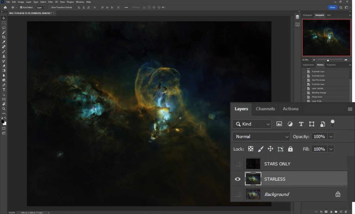 Remove Star Processing: Removing stars from a deep-sky nebula target – BBC Sky at Night